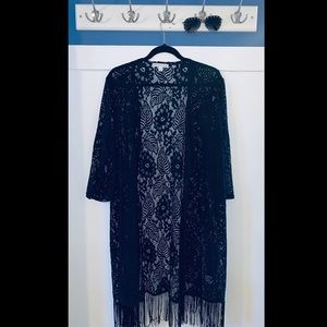 Black lace Kimono